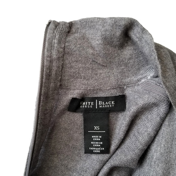 WHBM Gray Turtleneck Chemise Sweater Dress S - Picture 6 of 6
